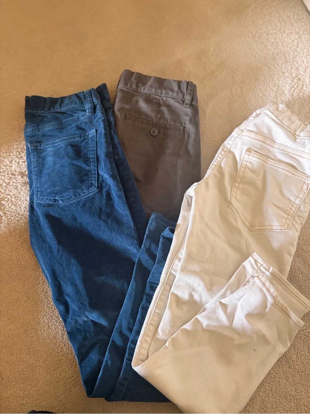 GAP CrewCuts Boys Straight Leg Jeans & Pants — White, Blue, grey Mix, sz 10